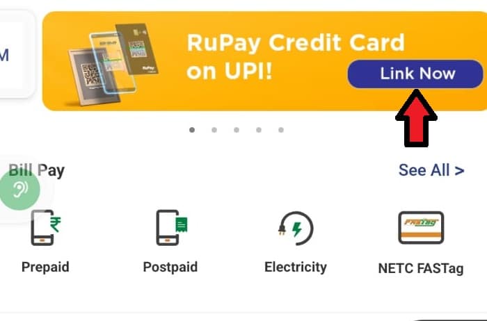 BHim Credit card se UPI